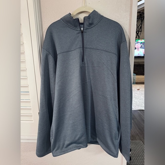 Callaway Gray Fleece Lined Quarter Zip Up with Mock Neck - Picture 1 of 5